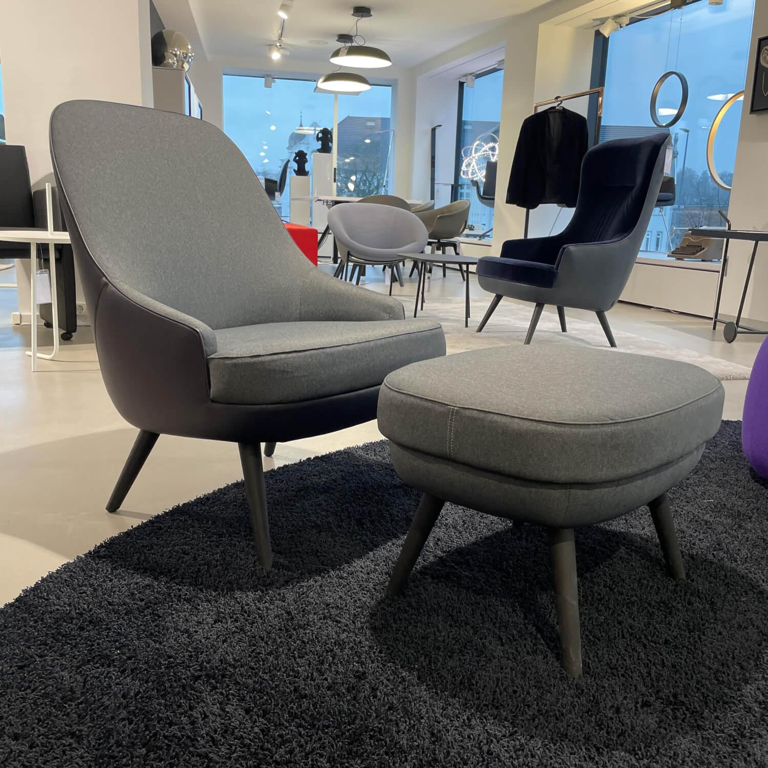 Walter Knoll Sessel 375/376 Grau