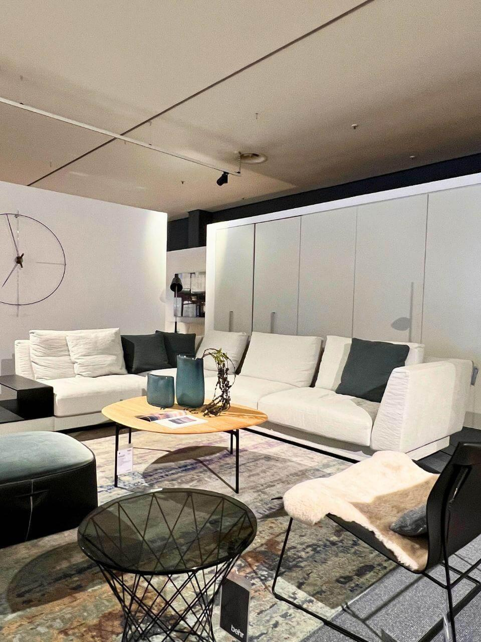 Walter Knoll Grand Suite Stoff Creme Ablage Leder