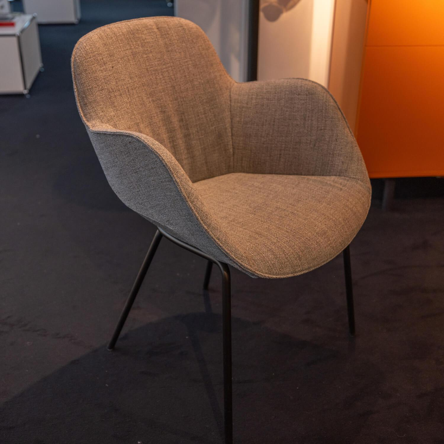 Walter Knoll Sheru Armchair Fabric Pebble Gray