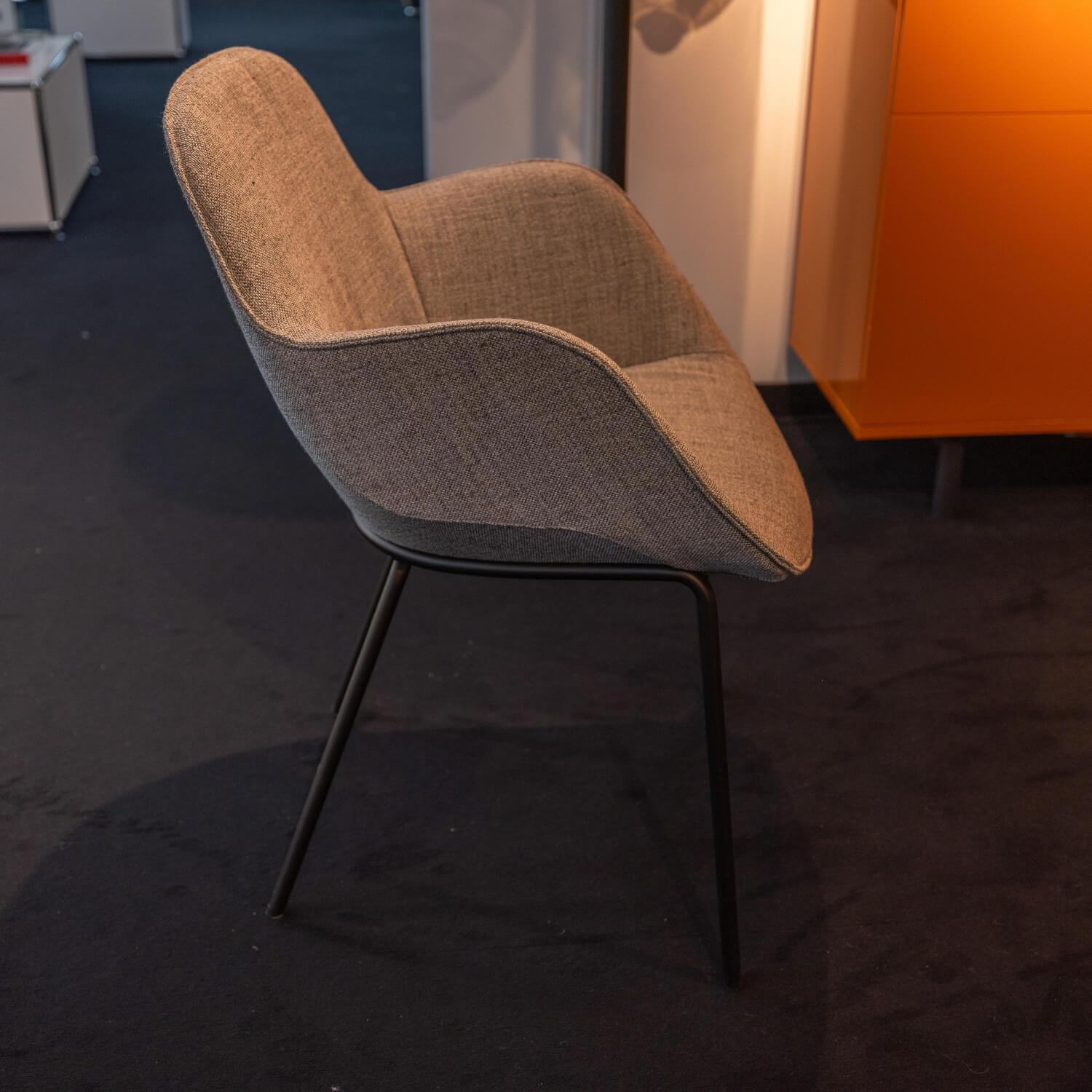 Walter Knoll Sheru Armlehnstuhl Stoff Kieselgrau