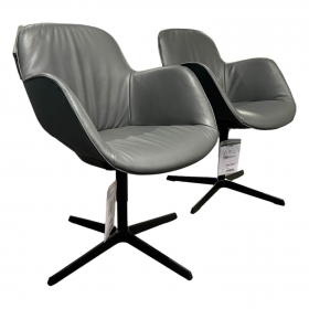 Walter Knoll Sheru Chair Leather Congress Grey Frame