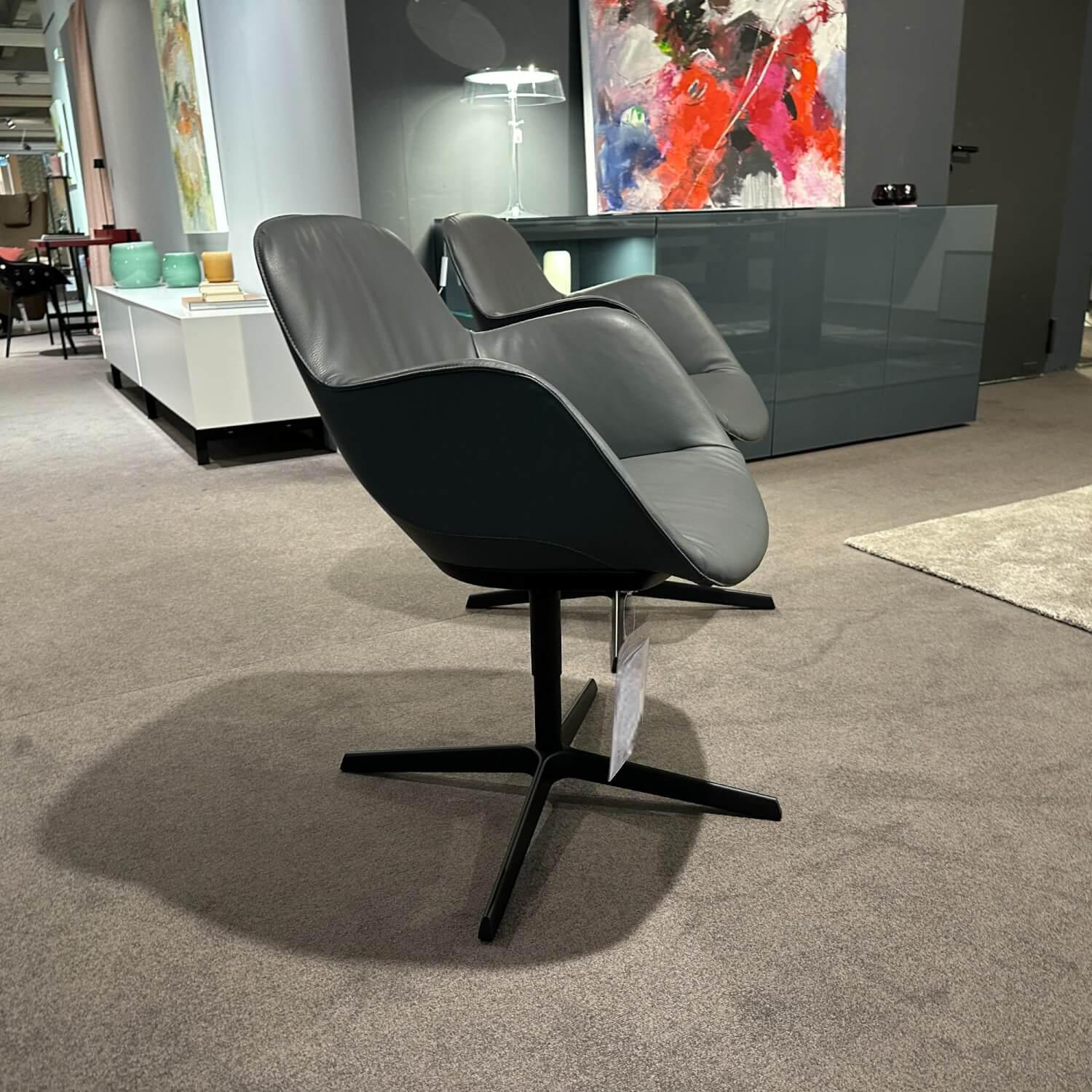 Walter Knoll Sheru Chair Leather Congress Grey Frame