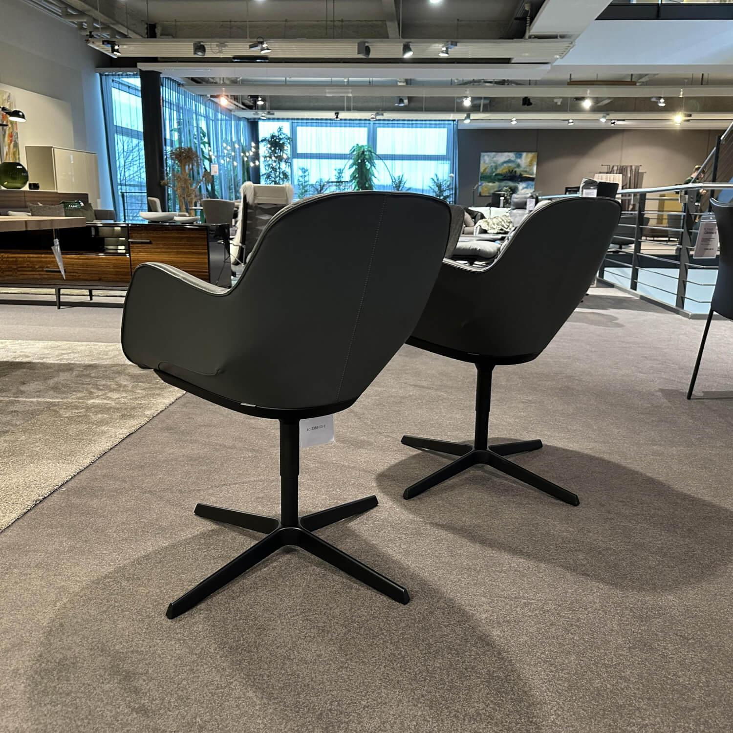 Walter Knoll Sheru Chair Leather Congress Grey Frame