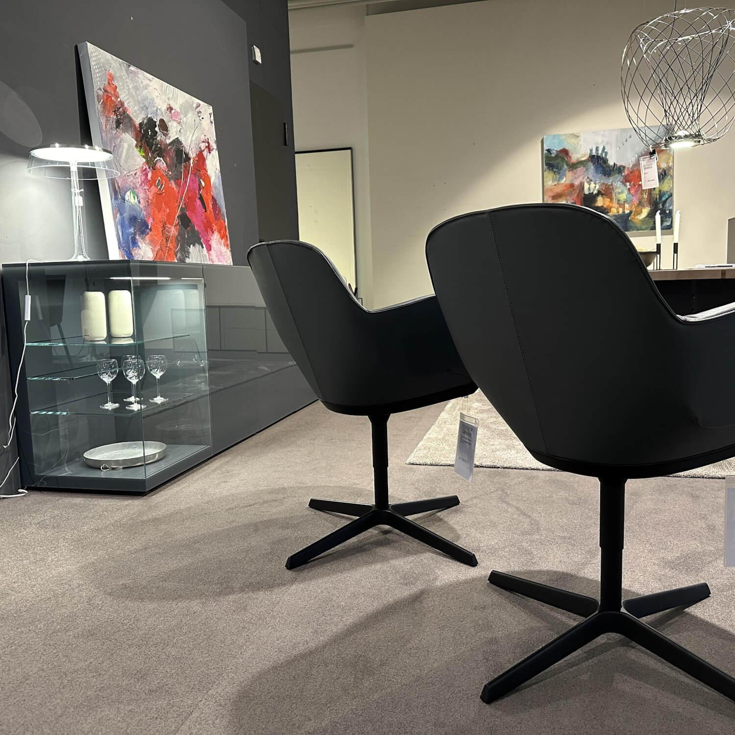 Walter Knoll Sheru Chair Leather Congress Grey Frame
