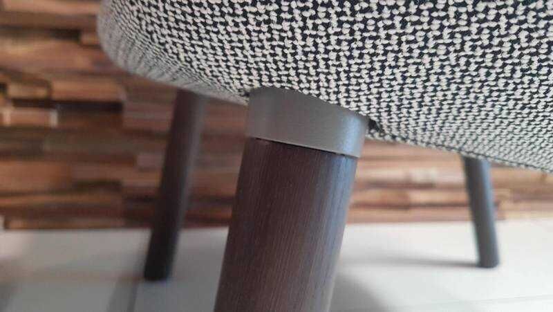 Vitra HAL Lounge Chair Stoff Credo Grau Ottoman