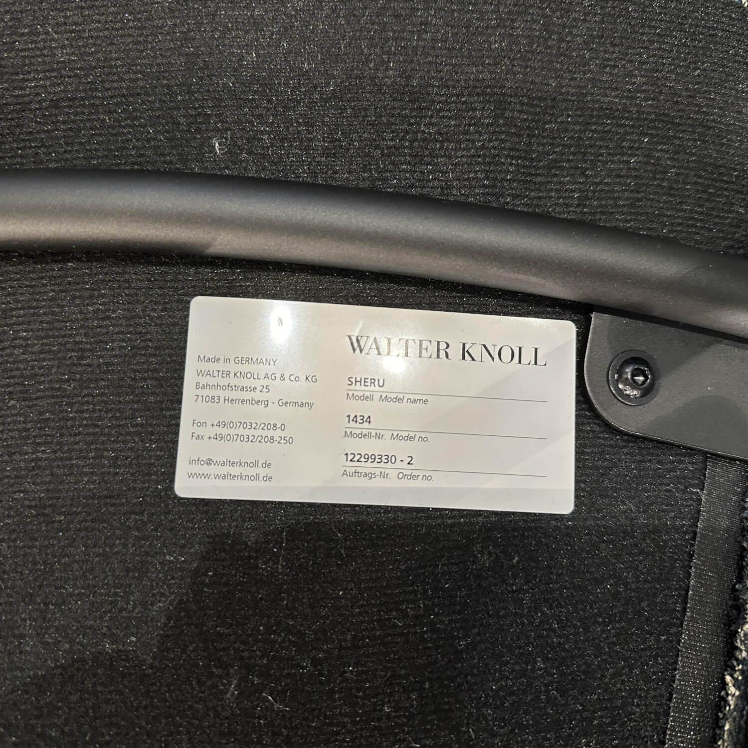 Walter Knoll 4er Set Sheru Stühle Stoff Grau Metall Schwarz