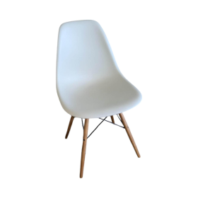 Eames Kunststoff-Seitenstuhl DSW Sitzschale Kunststoff Weiß