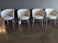 4er-Set Mikado Sessel Stoff Savana Sand Melange Creme
