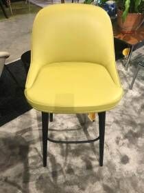 Walter Knoll Barhocker 376 Leder Pistazie Gestell Eiche