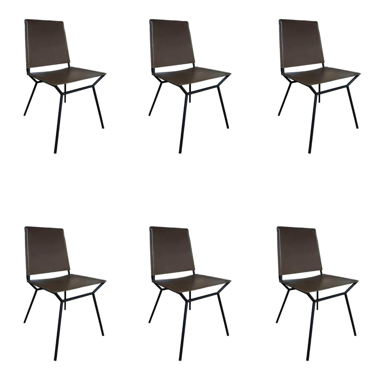 Walter Knoll Aisuu 1220 Stuhl Leder Metall Braun