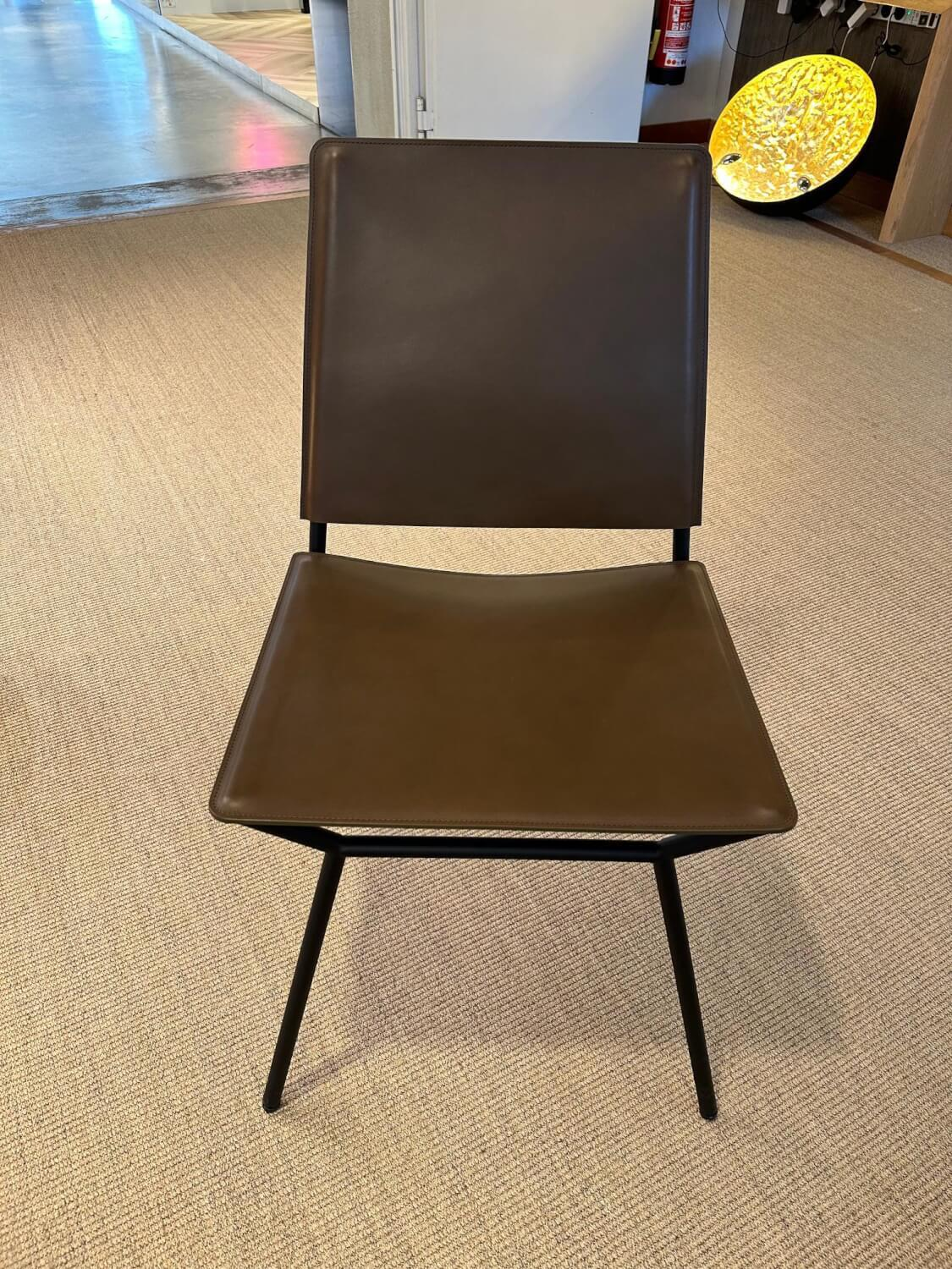 Walter Knoll Aisuu 1220 Stuhl Leder Metall Braun