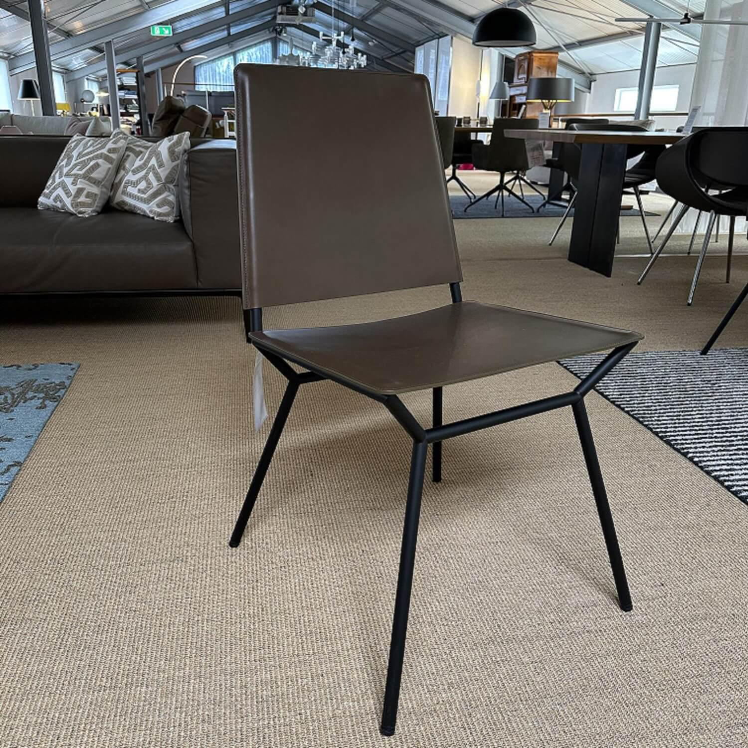 Walter Knoll Aisuu 1220 Stuhl Leder Metall Braun