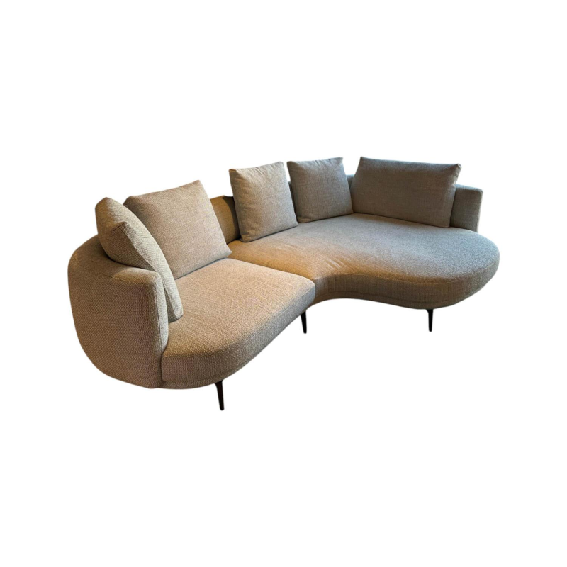 Walter Knoll Ecksofa Maaru Stoff Safire Sage Grün mit Kissen