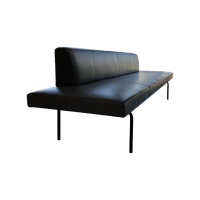Walter Knoll Bench Ison Leather Gray Frame Steel