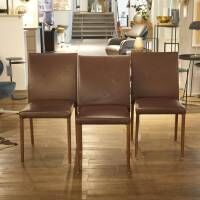 Walter Knoll Stuhl Jason Lite Leder Elen Braun Nussbaumfuß
