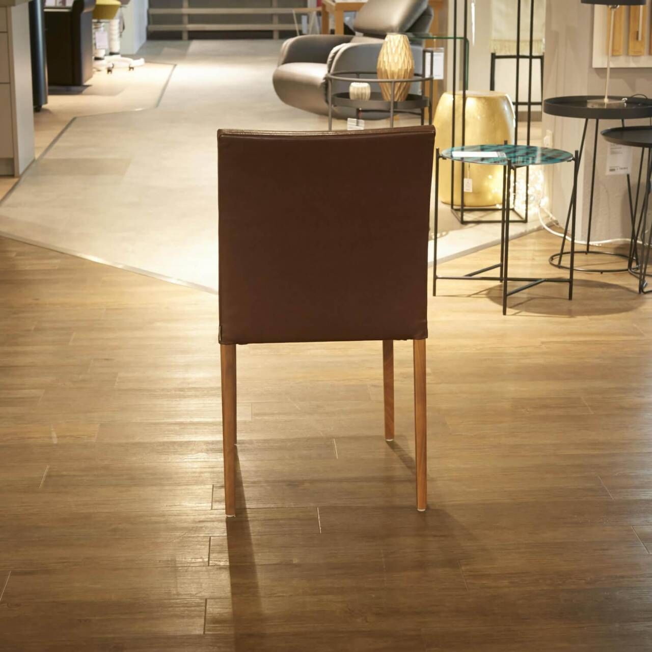 Walter Knoll Stuhl Jason Lite Leder Elen Braun Nussbaumfuß