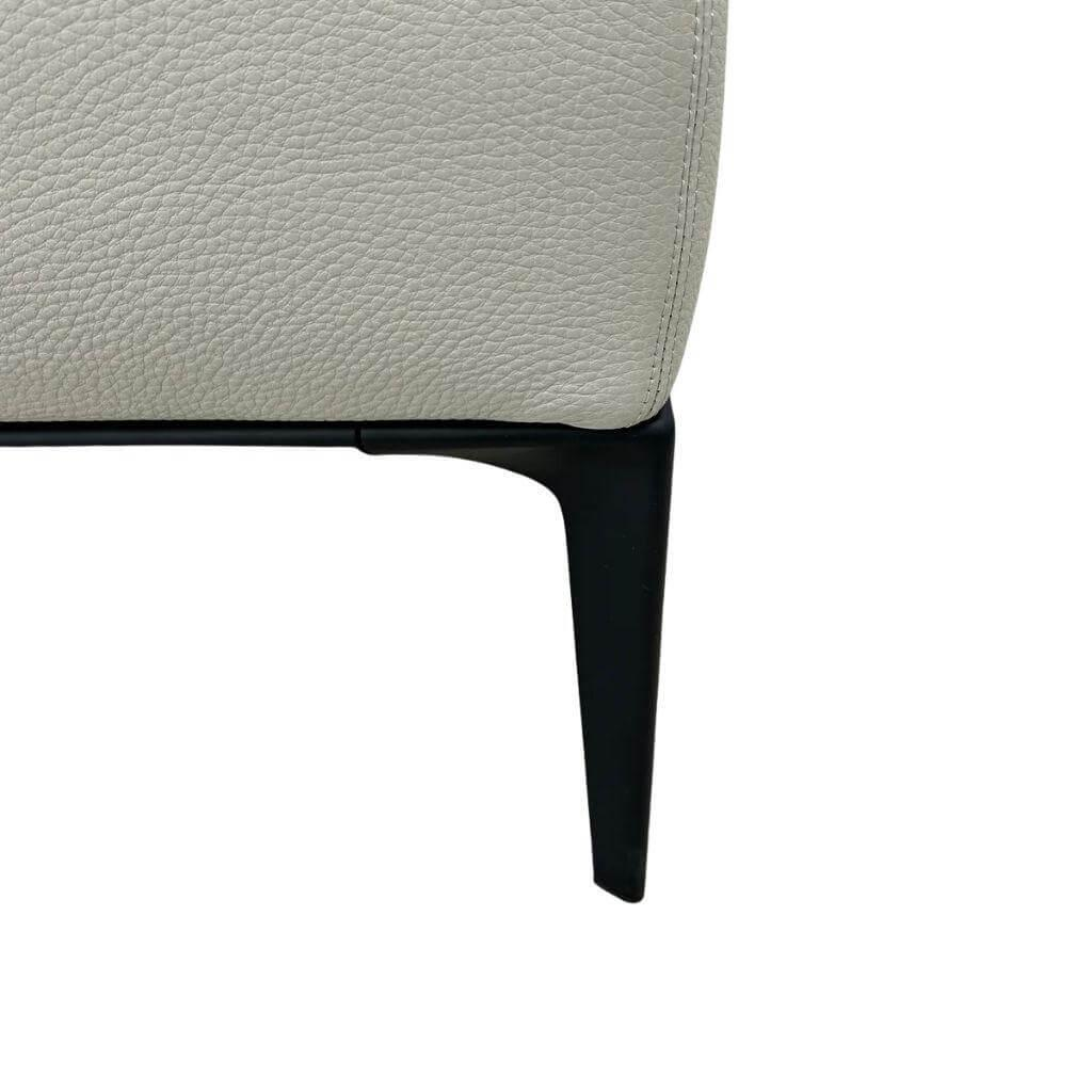 Jaan Living Recamiere 3-Seater Leather Chalk Gray