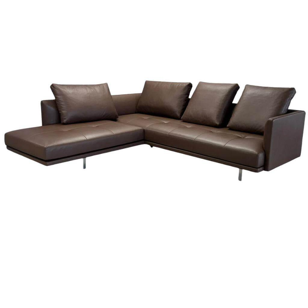 Walter Knoll Prime Time Ecksofa Leder Elen Toffee Braun