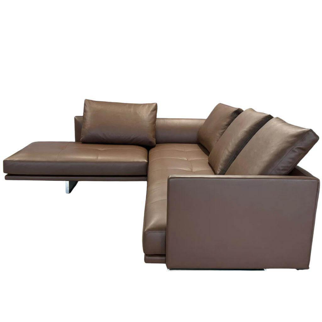 Walter Knoll Prime Time Ecksofa Leder Elen Toffee Braun