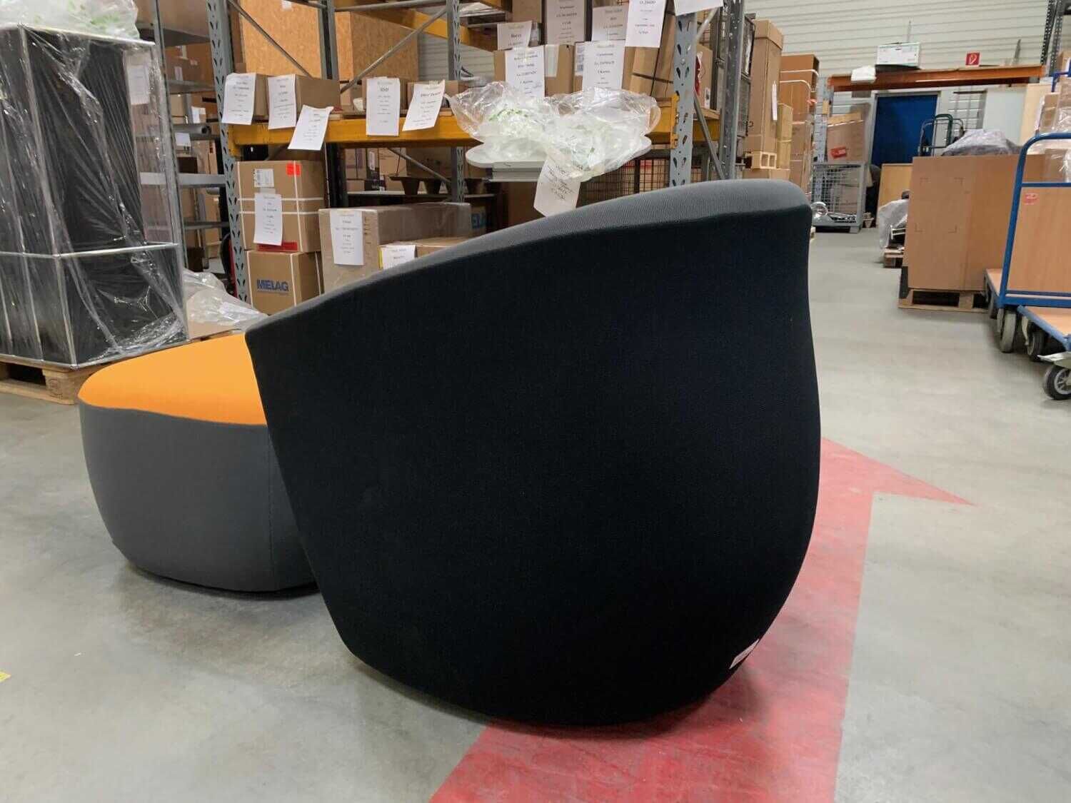Walter Knoll Sessel Seating Stone mit 2 Hockern