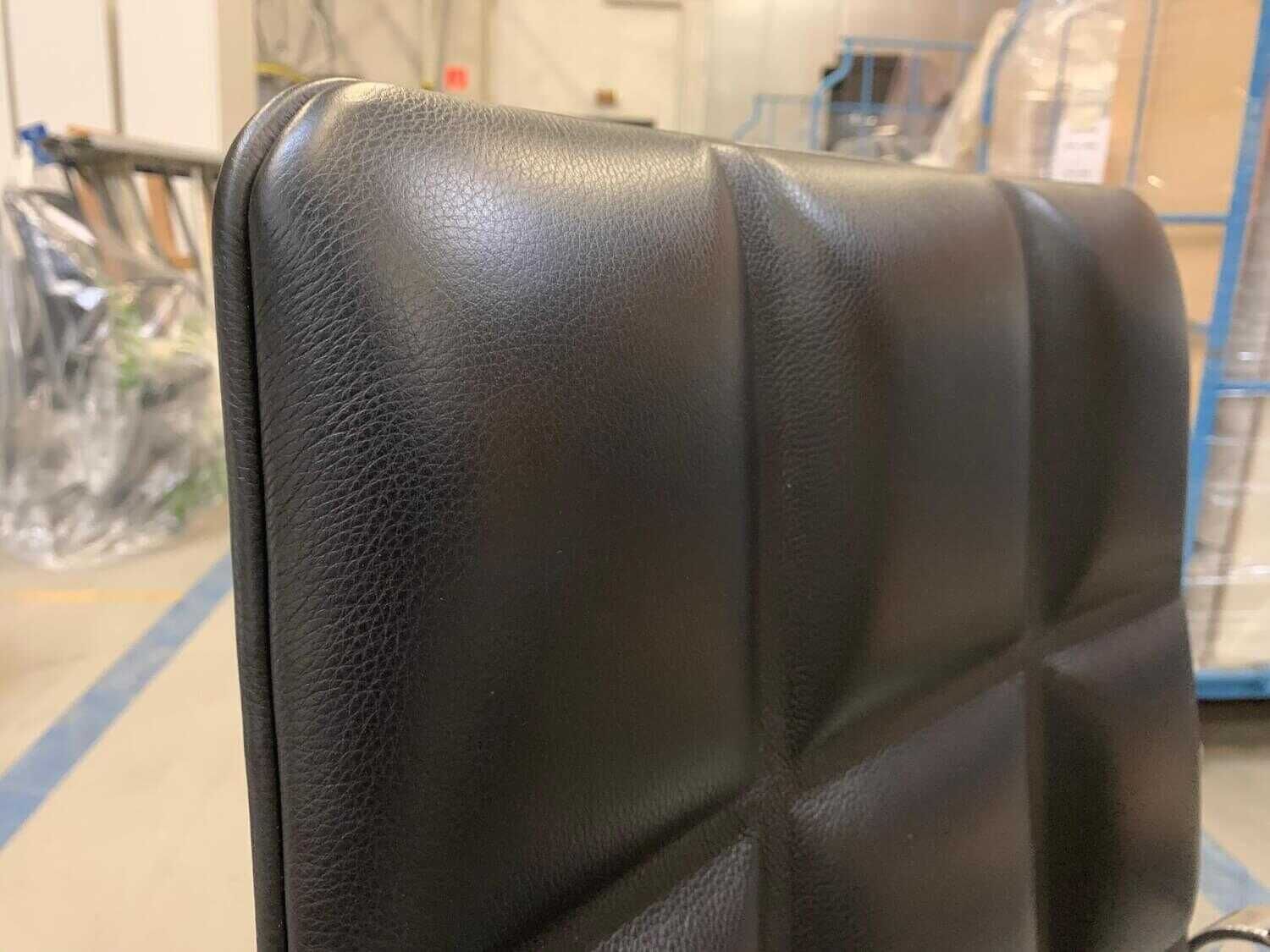 Sessel Leadchair Leder Elen 65 Schwarz Aluminium