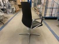 Sessel Leadchair Leder Elen 65 Schwarz Aluminium