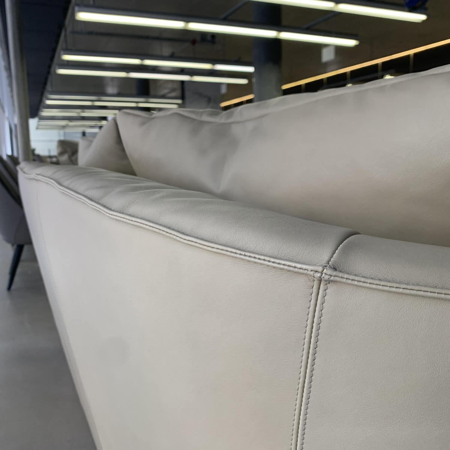 Walter Knoll Sofa Ishino Elen Leder 1391 Leinen Grün