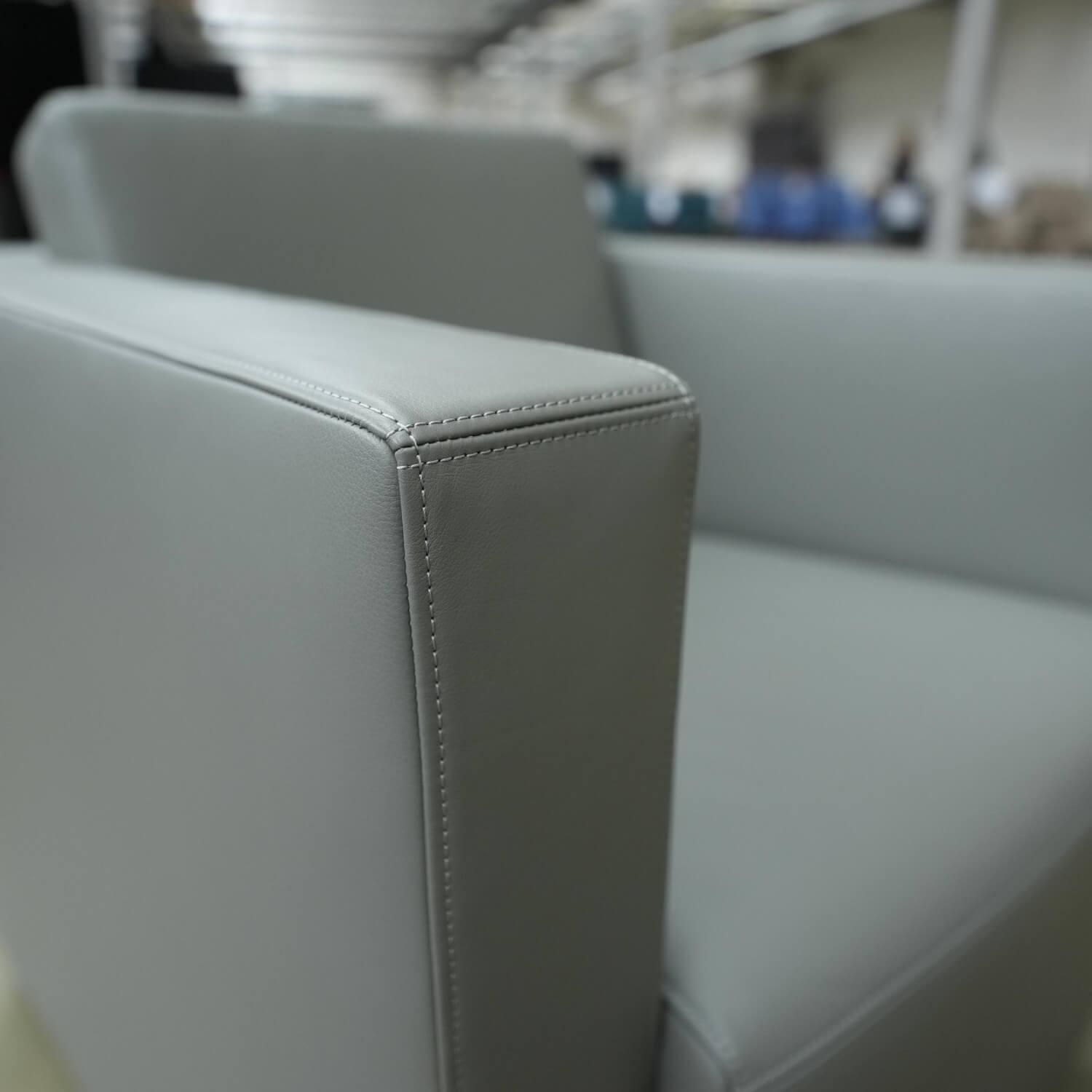 Walter Knoll Sessel Elton 407 Leder Grau