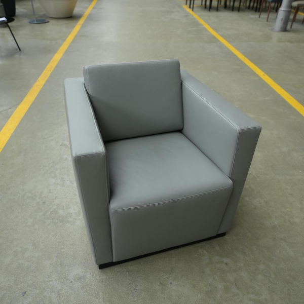 Walter Knoll Sessel Elton 407 Leder Grau