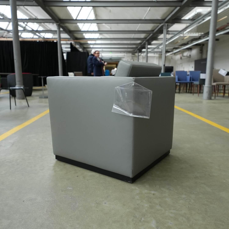 Walter Knoll Sessel Elton 407 Leder Grau
