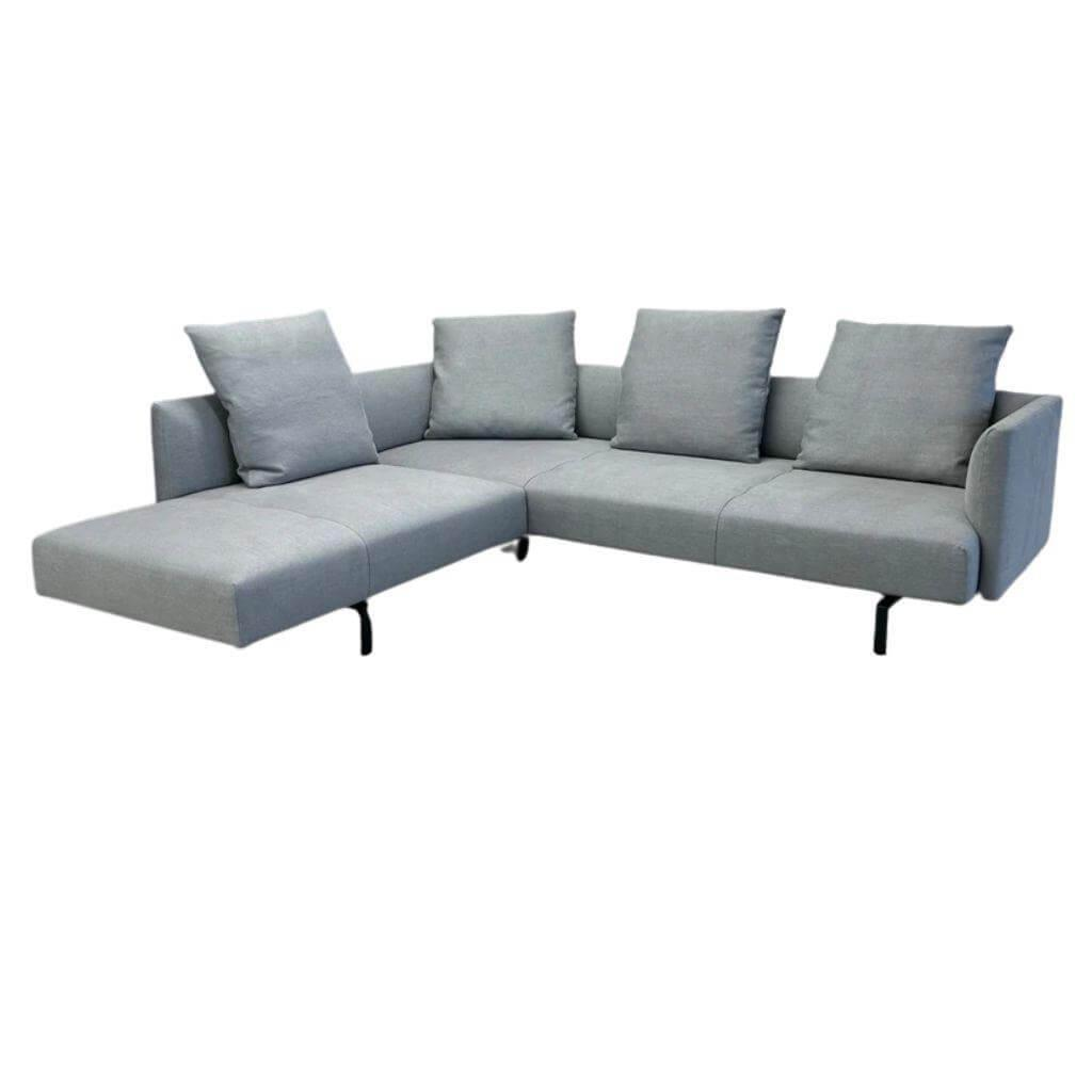 Walter Knoll Ecksofa Muud Stoff Puro Silbergrau