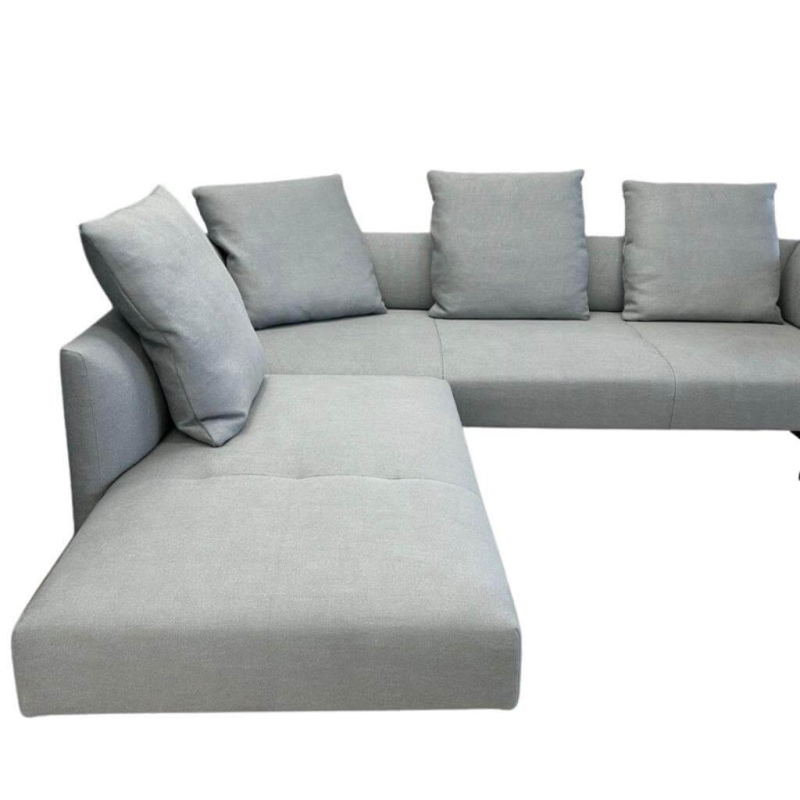 Walter Knoll Ecksofa Muud Stoff Puro Silbergrau
