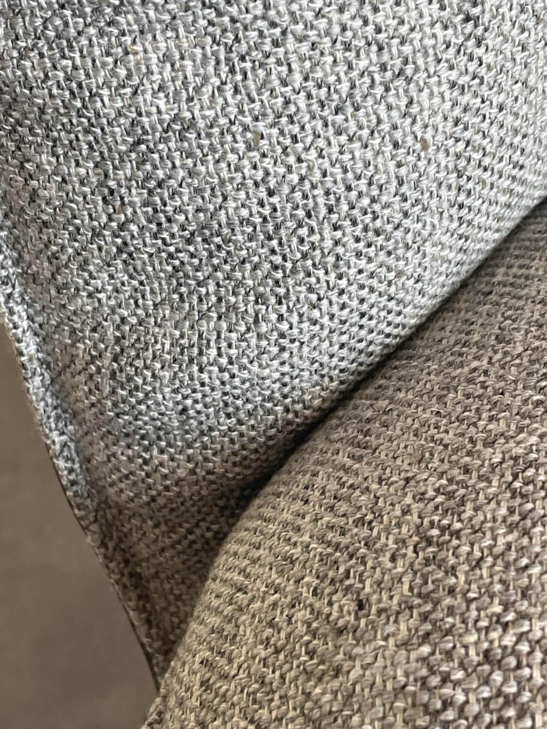 Walter Knoll Sessel Ishino Stoff Kies Grau mit Lederrücken