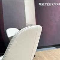 Walter Knoll 2er Set Sheru Drehbarer Armlehnstuhl Leder Grau