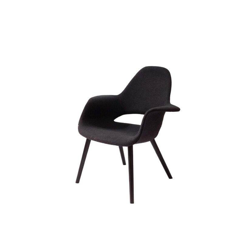Vitra Organic Chair Bezug Cosy Schwarz Gestell Esche Schwarz