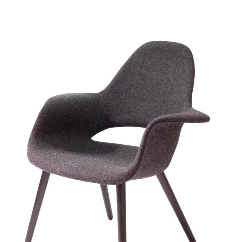 Vitra Organic Chair Bezug Cosy Schwarz Gestell Esche Schwarz