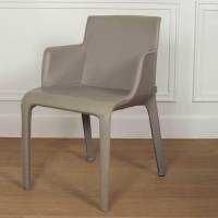 Walter Knoll Gio Stuhl Leder Torro Stone mit Armlehnen