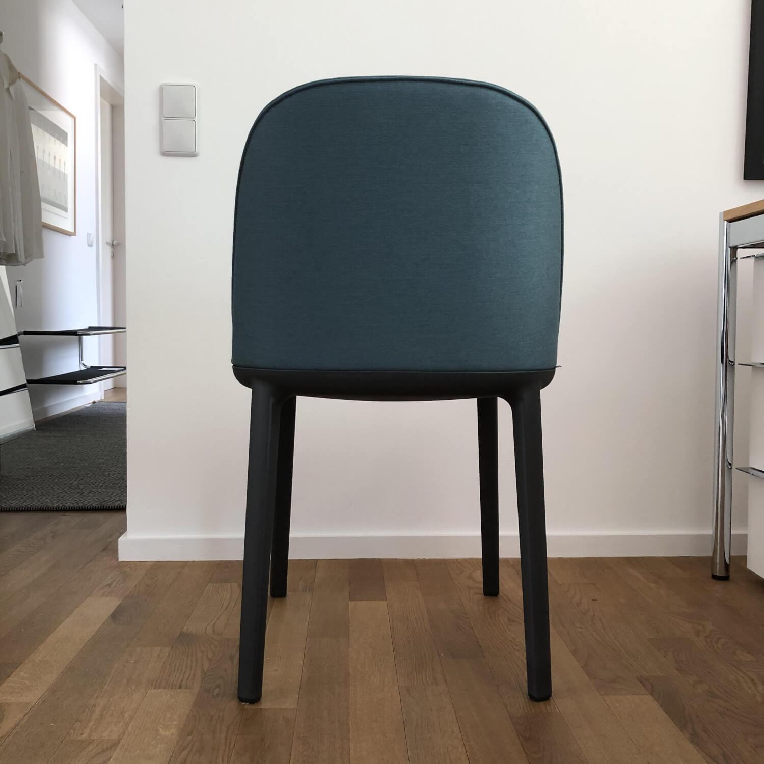 Vitra Softshell Side Chair Stoff Aura Stahlblau