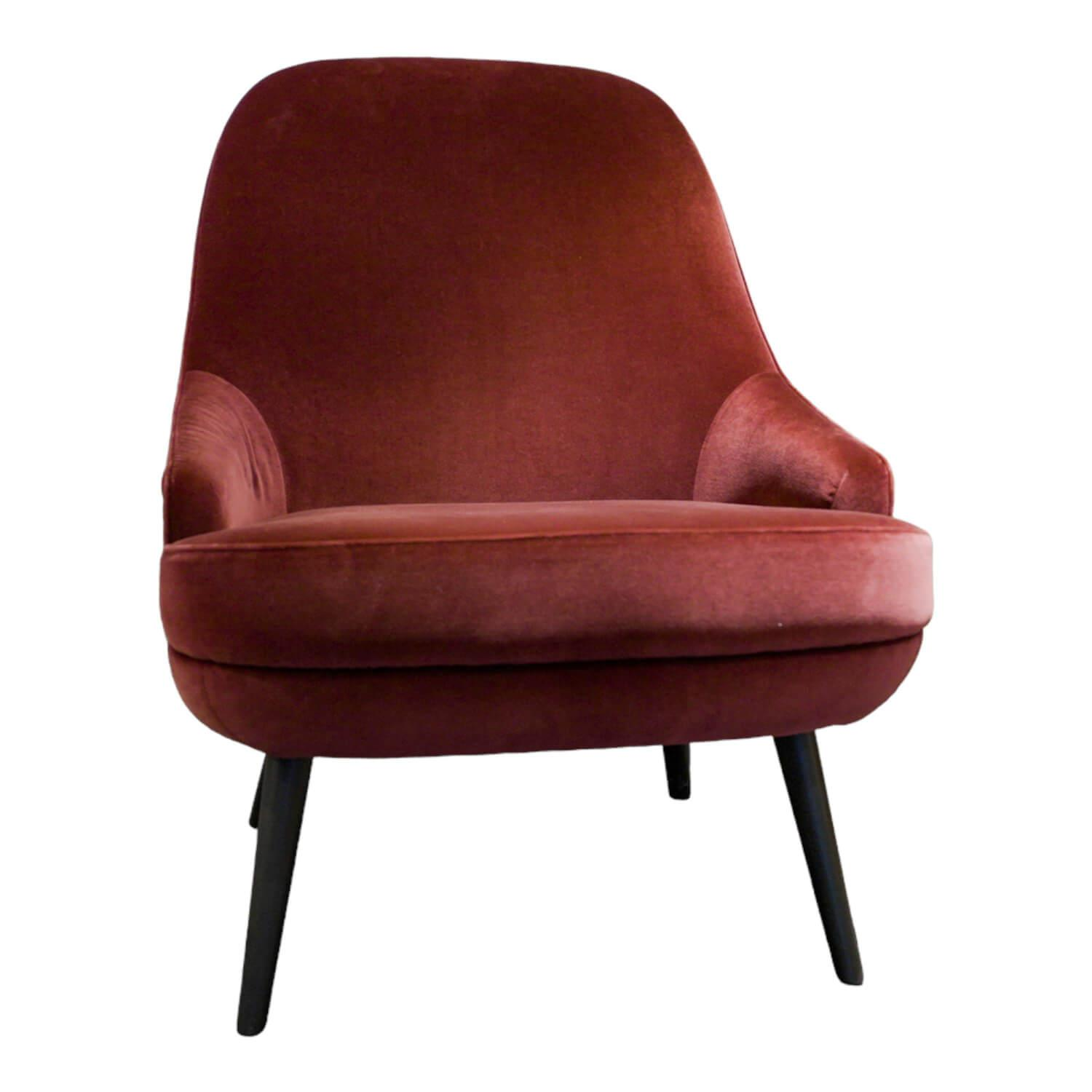 Walter Knoll Sessel 376.10 Stoff Rote Traube Eiche