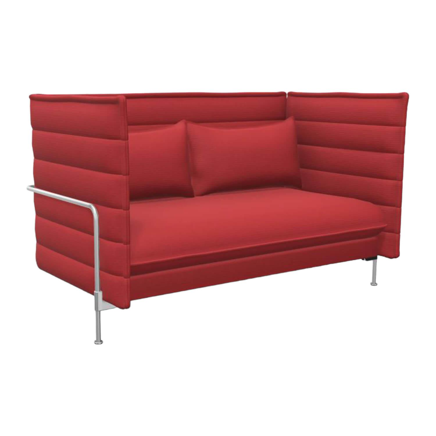 Sofa Nische 2-Sitzer Stoff Laser Rot