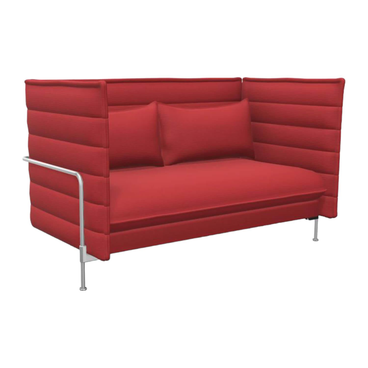 Sofa Nische 2-Sitzer Stoff Laser Rot