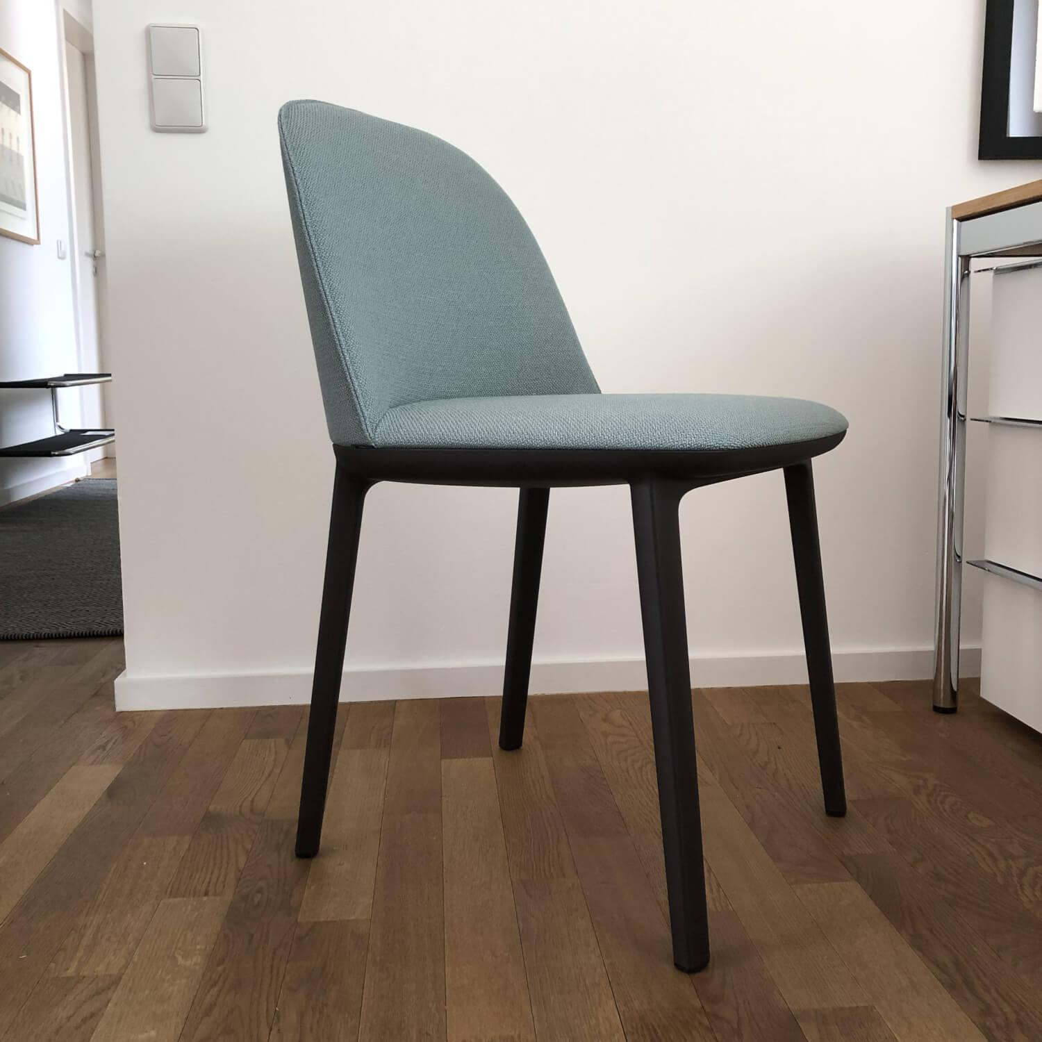 Vitra Softshell Side Chair Stoff Credo Delfin Stahlblau