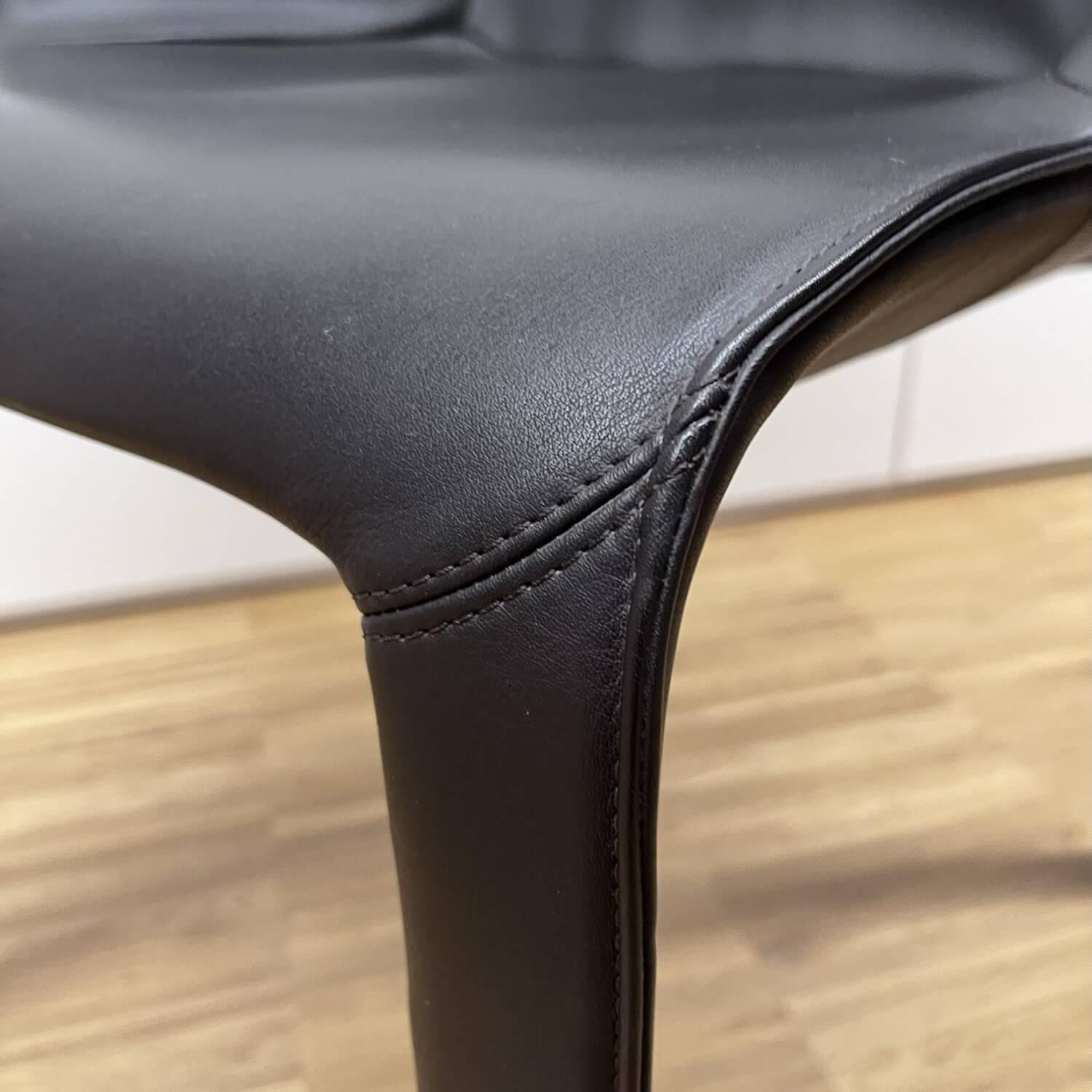 Walter Knoll Armlehnstuhl Gio Leder Bronco Chocolate