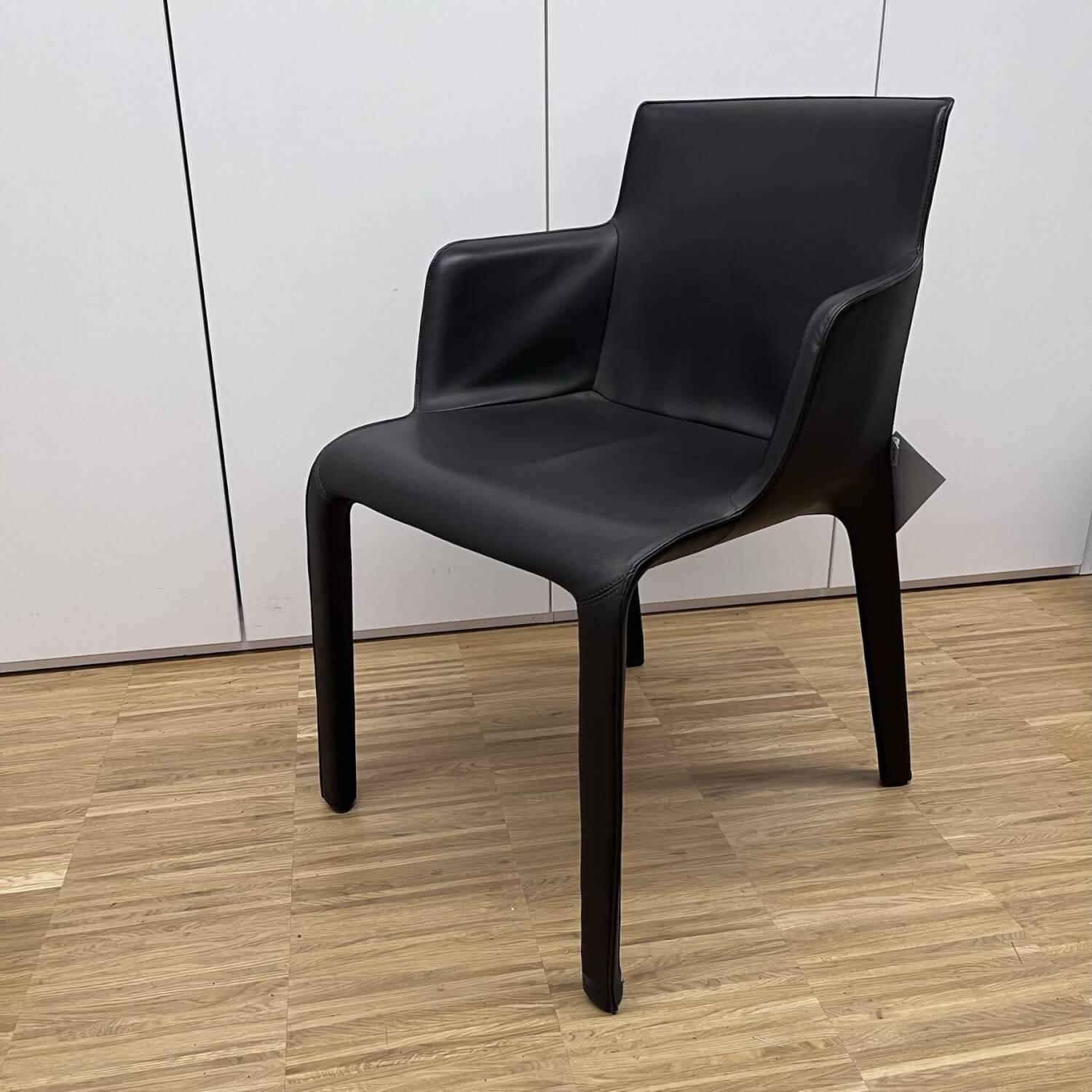 Walter Knoll Armlehnstuhl Gio Leder Bronco Chocolate
