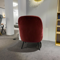 Walter Knoll Sessel 376.10 Stoff Rote Traube Eiche