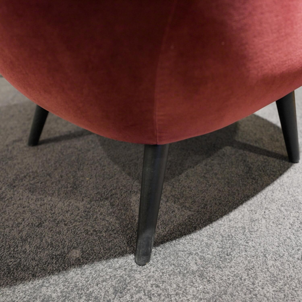 Walter Knoll Sessel 376.10 Stoff Rote Traube Eiche