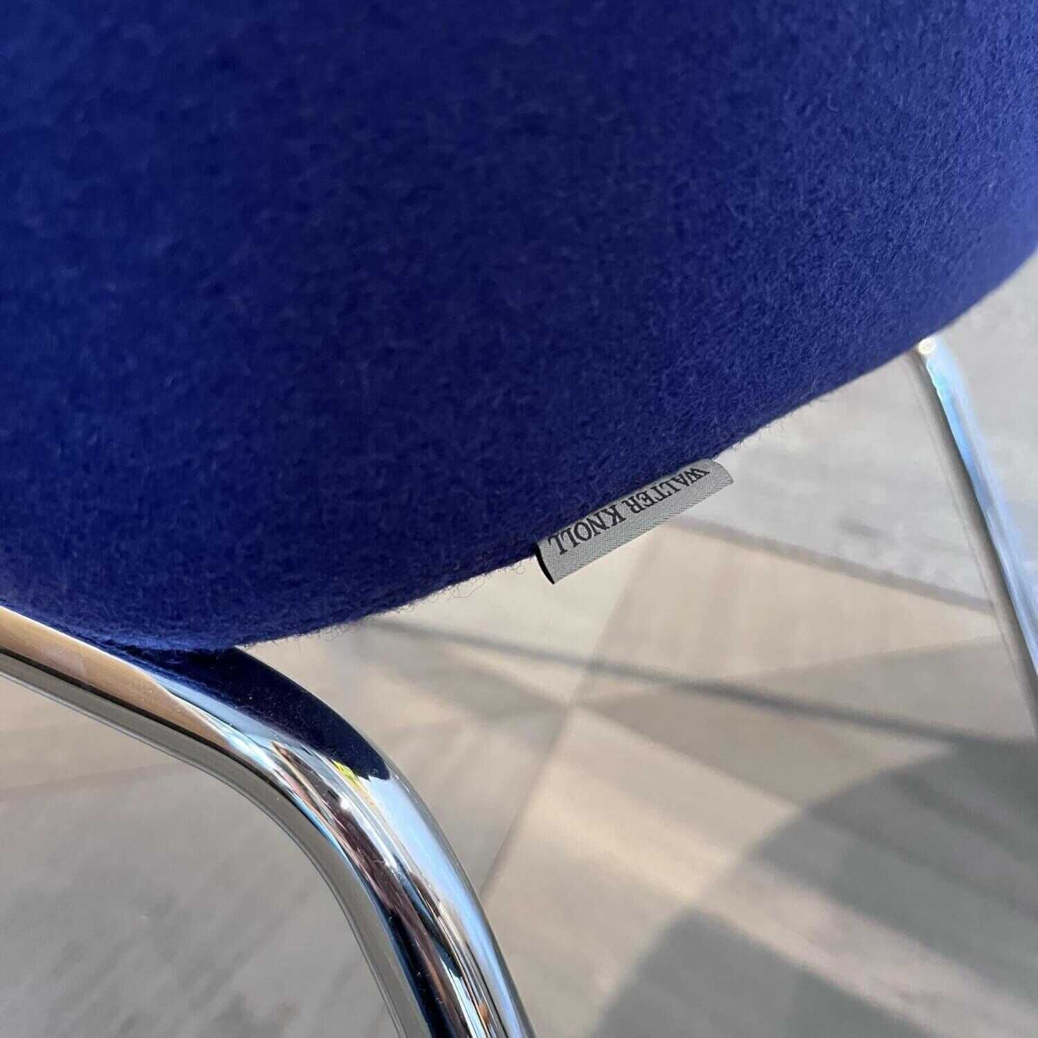 Walter Knoll Sessel 369 Stoff Blau 4-Bein Untergestell