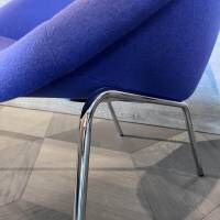 Walter Knoll Sessel 369 Stoff Blau 4-Bein Untergestell