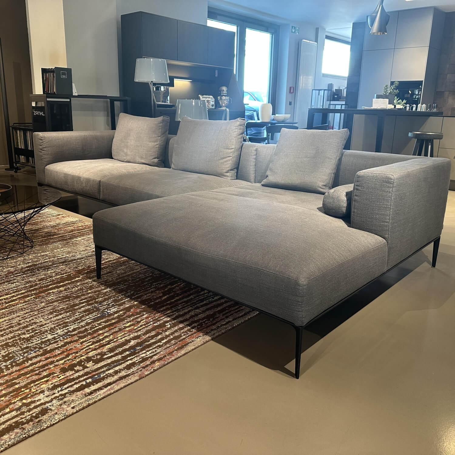 Jaan Living Fabric Bora Corner Sofa Slate Gray Textile