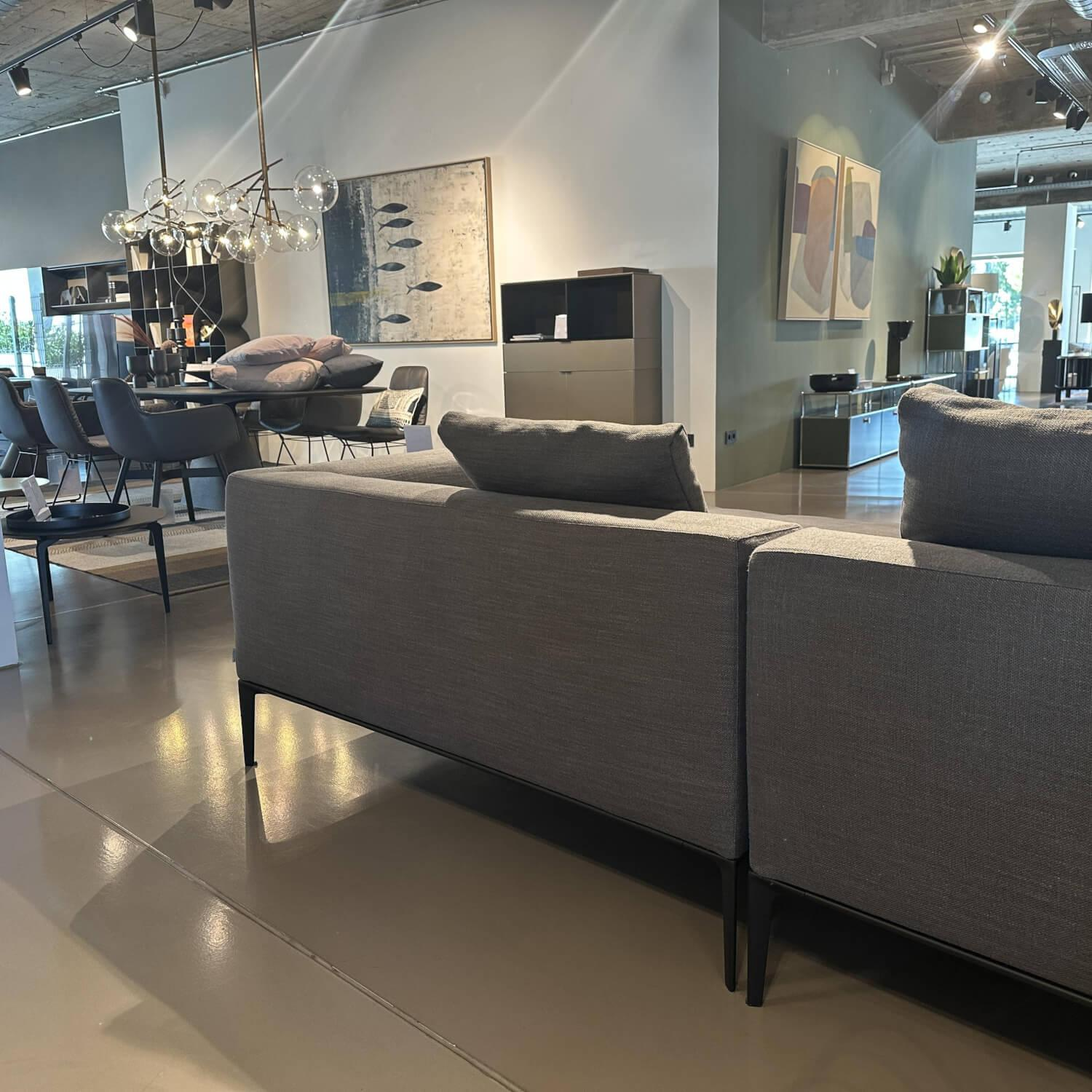 Jaan Living Fabric Bora Corner Sofa Slate Gray Textile